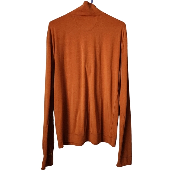 SPORT SCIENCE 1/4 zip Polywool T-Shirt tech shirt athletic running in orange XL - Picture 2 of 9